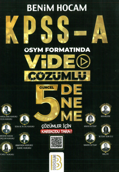 KPSS A Grubu ÖSYM Formatında Video Çözümlü 5 Deneme Benim Hocam Yayınları Fotokopi GO - Tüm Sınavlarda Daha İleriye