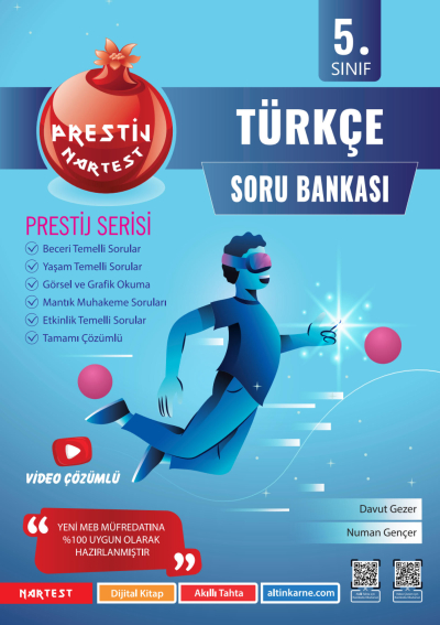 5. Sınıf Prestij Türkçe Soru Bankası Nartest Yayınevi Fotokopi GO - Tüm Sınavlarda Daha İleriye
