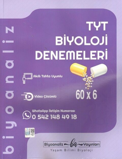 TYT Biyoloji Denemeleri 60x Biyoanaliz Yayınları Fotokopi GO - Tüm Sınavlarda Daha İleriye