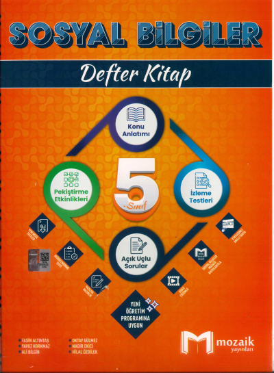 5. Sınıf Sosyal Bilgiler Defter Kitap Mozaik Yayınları Fotokopi GO - Tüm Sınavlarda Daha İleriye