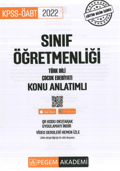 SINIF ÖĞRETMENLİĞİ TÜRK DİLİ - ÇOCUK EDEBİYATI KONU ANLATIMLI Fotokopi GO - Tüm Sınavlarda Daha İleriye