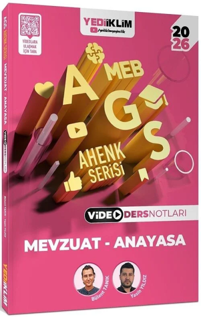 2026 MEB-AGS Mevzuat Anayasa Video Ders Notları Ahenk Serisi Yediiklim Yayınları Fotokopi GO - Tüm Sınavlarda Daha İleriye