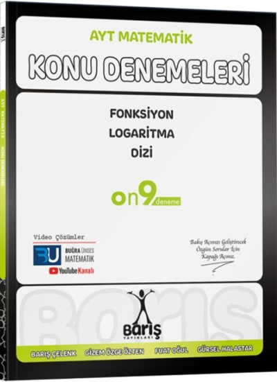 AYT Matematik Fonksiyon Logaritma Dizi Konu Denemeleri Barış Yayınları Fotokopi GO - Tüm Sınavlarda Daha İleriye
