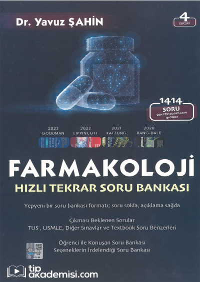 Farmakoloji Hızı Tekrar Soru Bankası Tıp Akademisi Fotokopi GO - Tüm Sınavlarda Daha İleriye