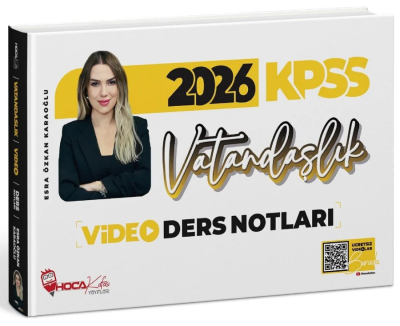 2026 KPSS Vatandaşlık Video Ders Notları Esra Özkan Karaoğlu Hoca Kafası Yayınları Fotokopi GO - Tüm Sınavlarda Daha İleriye