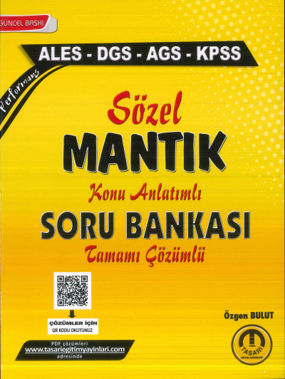 2025 Tüm Sınavlar Sözel Mantık Soru Bankası Tasarı Eğitim Yayınları