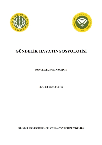 Gündelik Hayatın Sosyolojisi Fotokopi GO - Tüm Sınavlarda Daha İleriye
