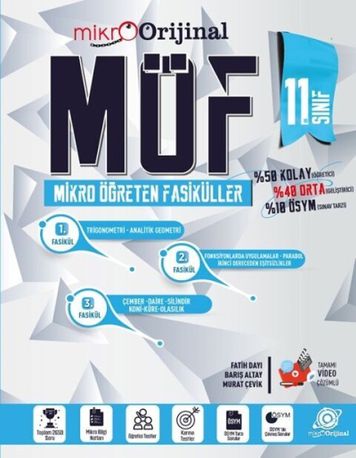 Mikro 11. Sınıf Matematik MÖF Mikro Öğreten Fasiküller Orijinal Yayınları Fotokopi GO - Tüm Sınavlarda Daha İleriye