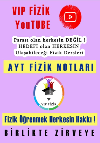 2022 Güncel AYT VİP FİZİK Video Serisi Fotokopi GO - Tüm Sınavlarda Daha İleriye