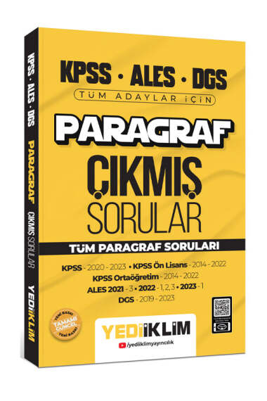 2024 KPSS ALES DGS Paragraf Konularına Göre Tamamı Çözümlü Çıkmış Sorular Fotokopi GO - Tüm Sınavlarda Daha İleriye