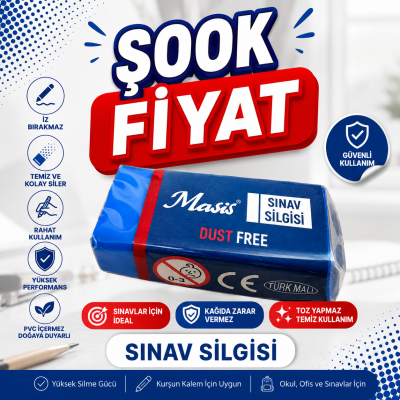 Masis Mavi Sınav Silgisi Fotokopi GO - Tüm Sınavlarda Daha İleriye