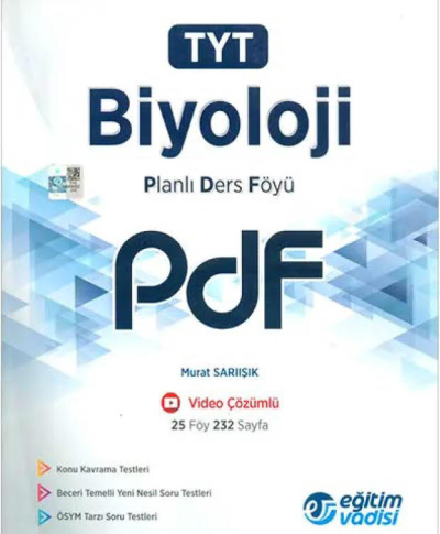 TYT Biyoloji Planlı Ders Föyü PDF Eğitim Vadisi Yayınları Fotokopi GO - Tüm Sınavlarda Daha İleriye