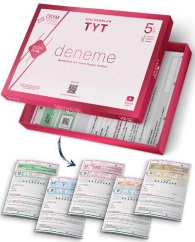 TYT Tüm Dersler 5'li Paket Deneme Video Çözümlü Üç Dört Beş Yayınları Fotokopi GO - Tüm Sınavlarda Daha İleriye