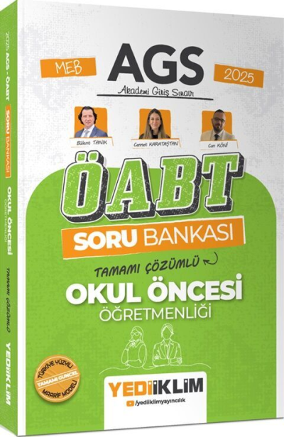 2025 MEB AGS ÖABT Okul Öncesi Öğretmenliği Tamamı Çözümlü Soru Bankası Yediiklim Yayınları Fotokopi GO - Tüm Sınavlarda Daha İleriye