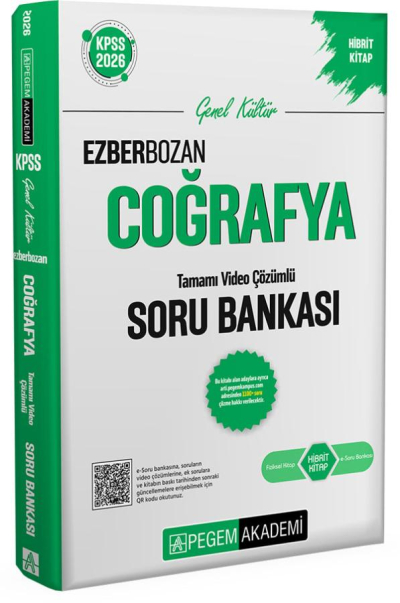2026 KPSS Genel Yetenek Genel Kültür Ezberbozan Coğrafya Tamamı Video Çözümlü Soru Bankası Pegem Akademi Yayıncılık Fotokopi GO - Tüm Sınavlarda Daha İleriye