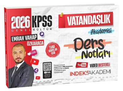 2026 KPSS Vatandaşlık Akademisi Video Ders Notları Emrah Vahap Özkaraca İndeks Akademi Yayıncılık Fotokopi GO - Tüm Sınavlarda Daha İleriye