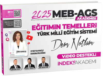 2025 MEB AGS Akademisi Eğitimin Temelleri ve Türk Milli Eğitim Sistemi Video Ders Notları İndeks Akademi Yayıncılık Fotokopi GO - Tüm Sınavlarda Daha İleriye
