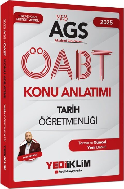 2025 MEB AGS ÖABT Tarih Öğretmenliği Konu Anlatımı Yediiklim Yayınları Fotokopi GO - Tüm Sınavlarda Daha İleriye