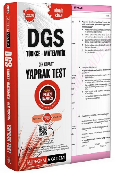 2025 DGS Çek Kopart Yaprak Test Pegem Yayınları Fotokopi GO - Tüm Sınavlarda Daha İleriye