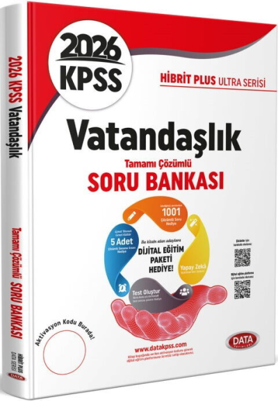 2026 KPSS Vatandaşlık Hibrit Plus Ultra Serisi Karekod Çözümlü Soru Bankası Data Yayınları Fotokopi GO - Tüm Sınavlarda Daha İleriye