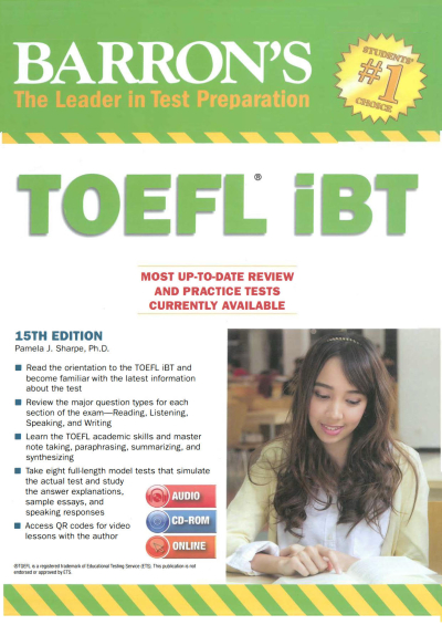 BARRONS'S THE LEADER IN TEST PREPATION TOEFL İBT Fotokopi GO - Tüm Sınavlarda Daha İleriye