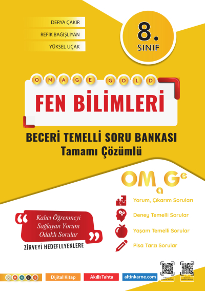 8. Sınıf Omage Gold Fen Bilimleri Soru Bankası Omage Yayınları Fotokopi GO - Tüm Sınavlarda Daha İleriye