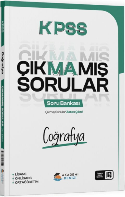 KPSS Coğrafya Çıkmamış Sorular Soru Bankası Akademi Denizi Fotokopi GO - Tüm Sınavlarda Daha İleriye