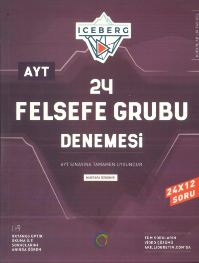 AYT Felsefe Grubu Iceberg 24 Deneme Okyanus Yayınları Fotokopi GO - Tüm Sınavlarda Daha İleriye
