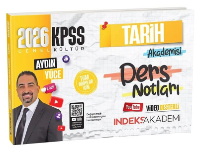 2026 KPSS Tarih Akademisi Video Ders Notları Aydın Yüce İndeks Akademi Yayıncılık Fotokopi GO - Tüm Sınavlarda Daha İleriye