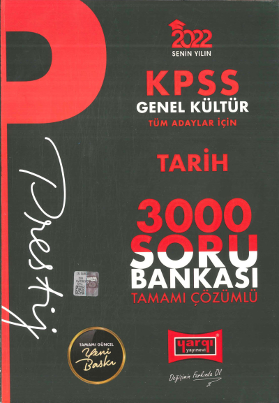 PRESTİJ SERİSİ 3000 SORU TARİH SORU BANKASI ÇÖZÜMLÜ Fotokopi GO - Tüm Sınavlarda Daha İleriye