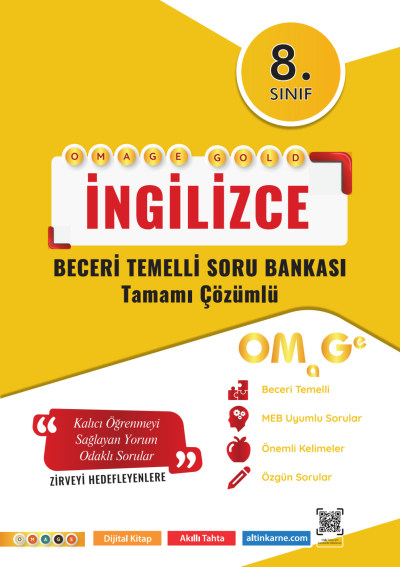 8.Sınıf İngilizce Motivasyon Soru Bankası Omage Yayınları Fotokopi GO - Tüm Sınavlarda Daha İleriye