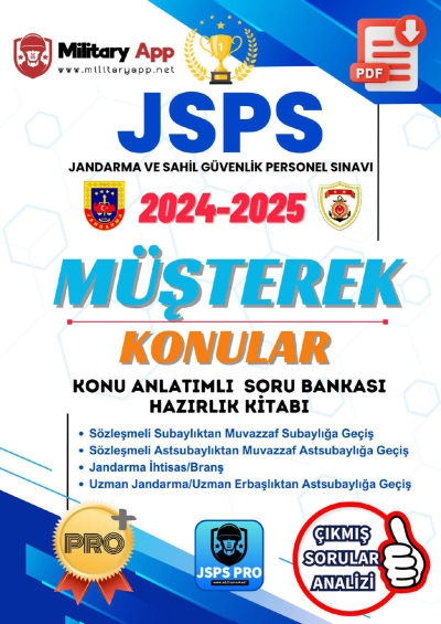 JSPS Jandarma ve Sahil Güvenlik Personel Sınavı Müşterek Konular Konu Anlatımlı Soru Bankası Hazırlık Kitabı Fotokopi GO - Tüm Sınavlarda Daha İleriye
