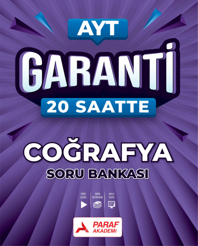 AYT Garanti 20 Saatte Coğrafya Soru Bankası Paraf Akademi Fotokopi GO - Tüm Sınavlarda Daha İleriye