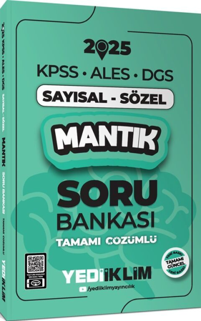 2025 KPSS ALES DGS Sayısal-Sözel Mantık Tamamı Çözümlü Soru Bankası Yediiklim Yayınları Fotokopi GO - Tüm Sınavlarda Daha İleriye