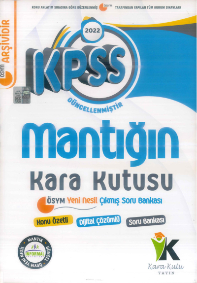 MANTIĞIN KARA KUTUSU KONU ÖZETLİ ÇIKMIŞ SORULAR Fotokopi GO - Tüm Sınavlarda Daha İleriye