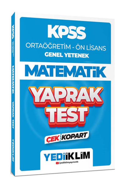 Ortaöğretim Ön Lisans Genel Yetenek Matematik Çek Kopart Yaprak Test Fotokopi GO - Tüm Sınavlarda Daha İleriye