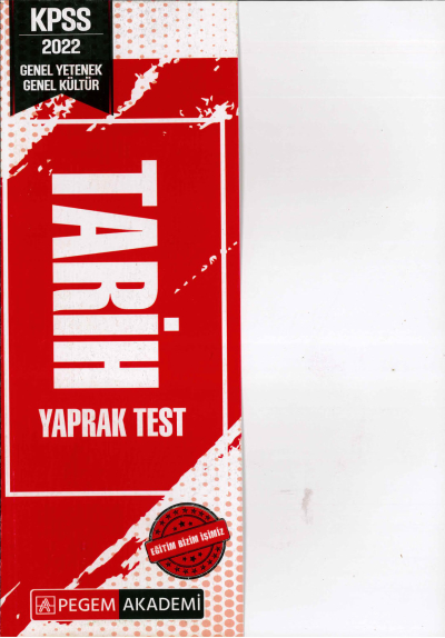 TARİH YAPRAK TEST Fotokopi GO - Tüm Sınavlarda Daha İleriye