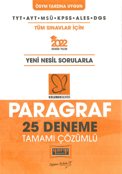 KELEBEK SERİSİ 25 PARAGRAF DENEMESİ Fotokopi GO - Tüm Sınavlarda Daha İleriye