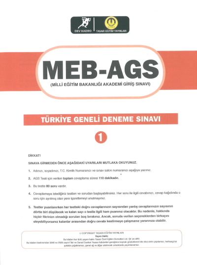 2025 MEB AGS TÜRKİYE GENELİ DENEME SINAVLARI TASARI DEV KADRO 1-2-3 DENEMELER (CEVAP ANAHTARLI) Fotokopi GO - Tüm Sınavlarda Daha İleriye