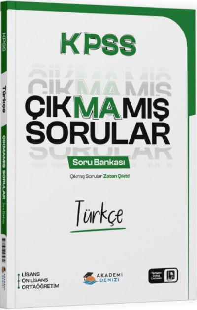 KPSS Türkçe Çıkmamış Sorular Soru Bankası Akademi Denizi Fotokopi GO - Tüm Sınavlarda Daha İleriye