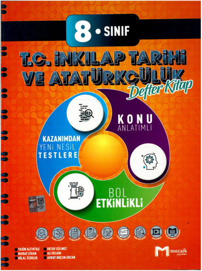 8. Sınıf T.C İnkılap Tarihi ve Atatürkçülük İntro Konu Anlatımlı Defter Kitap Mozaik Yayınları Fotokopi GO - Tüm Sınavlarda Daha İleriye
