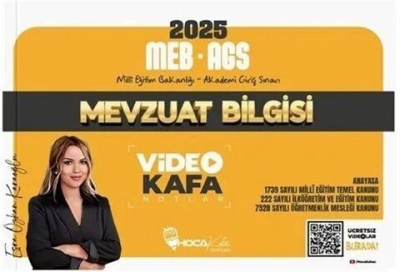 2025 MEB AGS Mevzuat Bilgisi Video Kafa Notlar Hoca Kafası Yayınları Fotokopi GO - Tüm Sınavlarda Daha İleriye