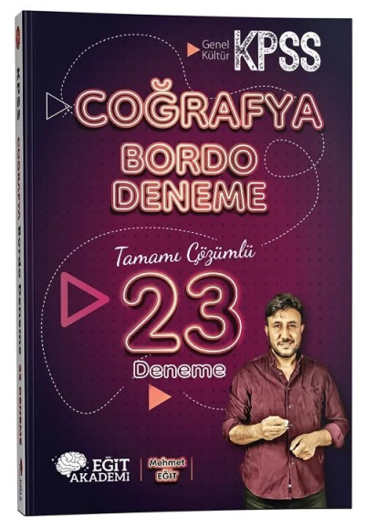 2026 KPSS Coğrafya Bordo 23 Deneme Çözümlü Eğit Akademi Fotokopi GO - Tüm Sınavlarda Daha İleriye