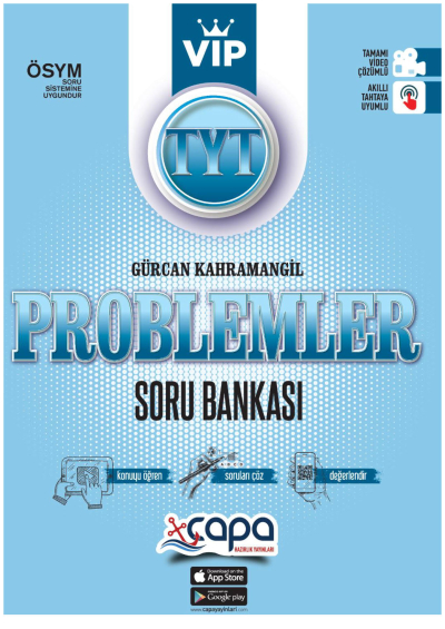 TYT VİP Problemler Tamamı Video Çözümlü Soru Bankası Çapa Yayınları Fotokopi GO - Tüm Sınavlarda Daha İleriye