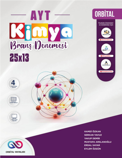 AYT Kimya 25 x 13 Branş Denemeleri Orbital Yayınları Fotokopi GO - Tüm Sınavlarda Daha İleriye