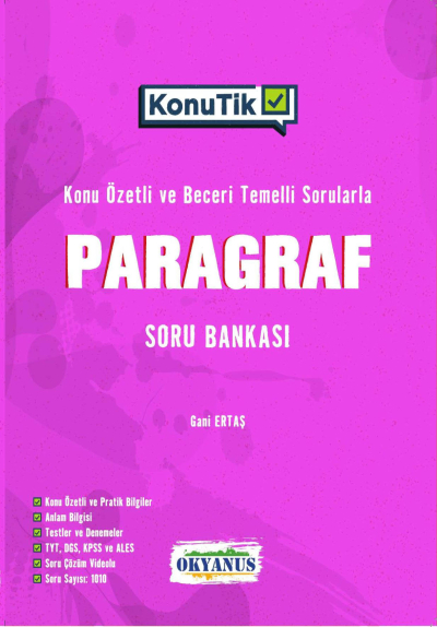 YKS KonuTik Paragraf Soru Bankası Okyanus Yayıncılık Fotokopi GO - Tüm Sınavlarda Daha İleriye