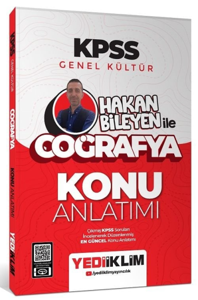 2025 KPSS Genel Kültür Hakan Bileyen ile Coğrafya Konu Anlatımı Yediiklim Yayınları