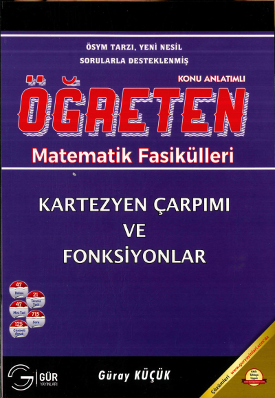 TYT-AYT ÖĞRETEN MATEMATİK KARTEZYEN ÇARPIMI VE FONKSİYONLAR KONU ANLATIMLI Fotokopi GO - Tüm Sınavlarda Daha İleriye