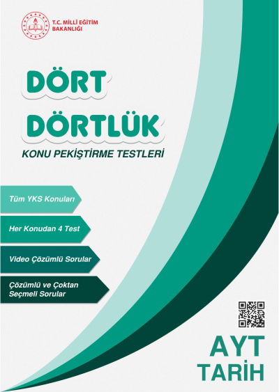 Dört Dörtlük Konu Pekiştirme Testleri AYT Tarih Fotokopi GO - Tüm Sınavlarda Daha İleriye