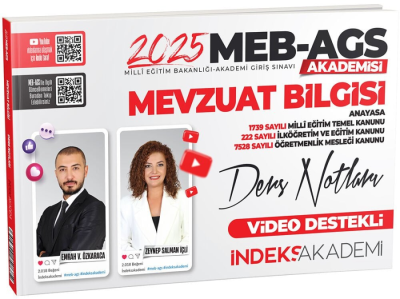 2025 MEB AGS Akademisi Mevzuat Bilgisi Video Ders Notları İndeks Akademi Yayıncılık Fotokopi GO - Tüm Sınavlarda Daha İleriye